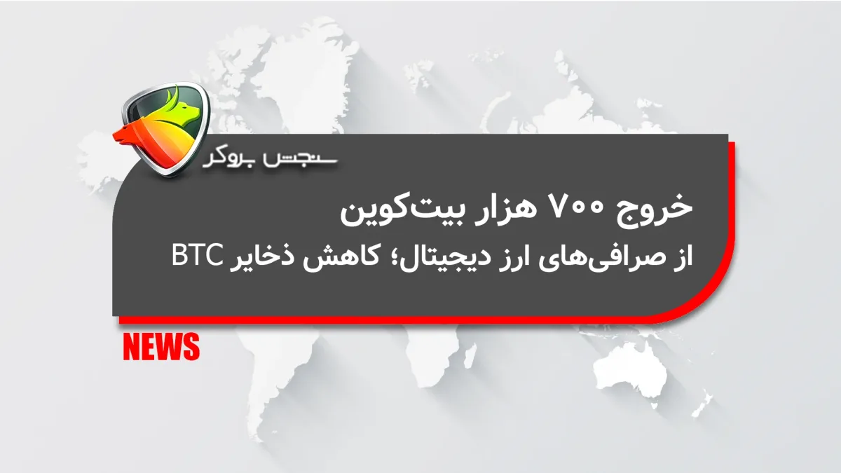 خروج ۷۰۰ هزار بیتکوین از صرافیهای ارز دیجیتال؛ کاهش ذخایر BTC