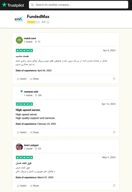 فاندد مکس و نظرات تراست