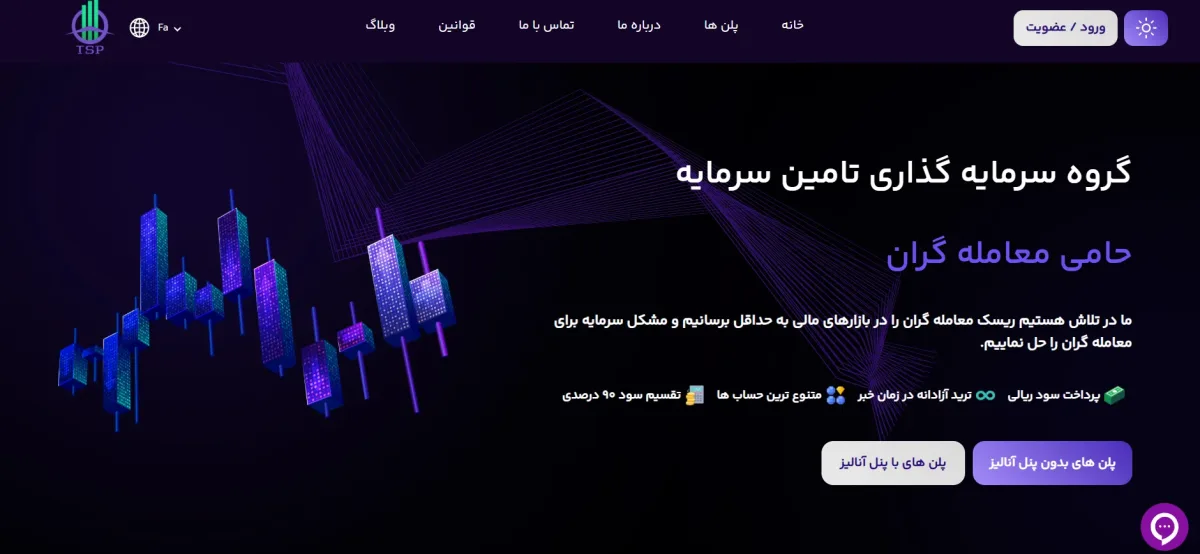 پراپ تامین سرمایه، صفحه اصلی