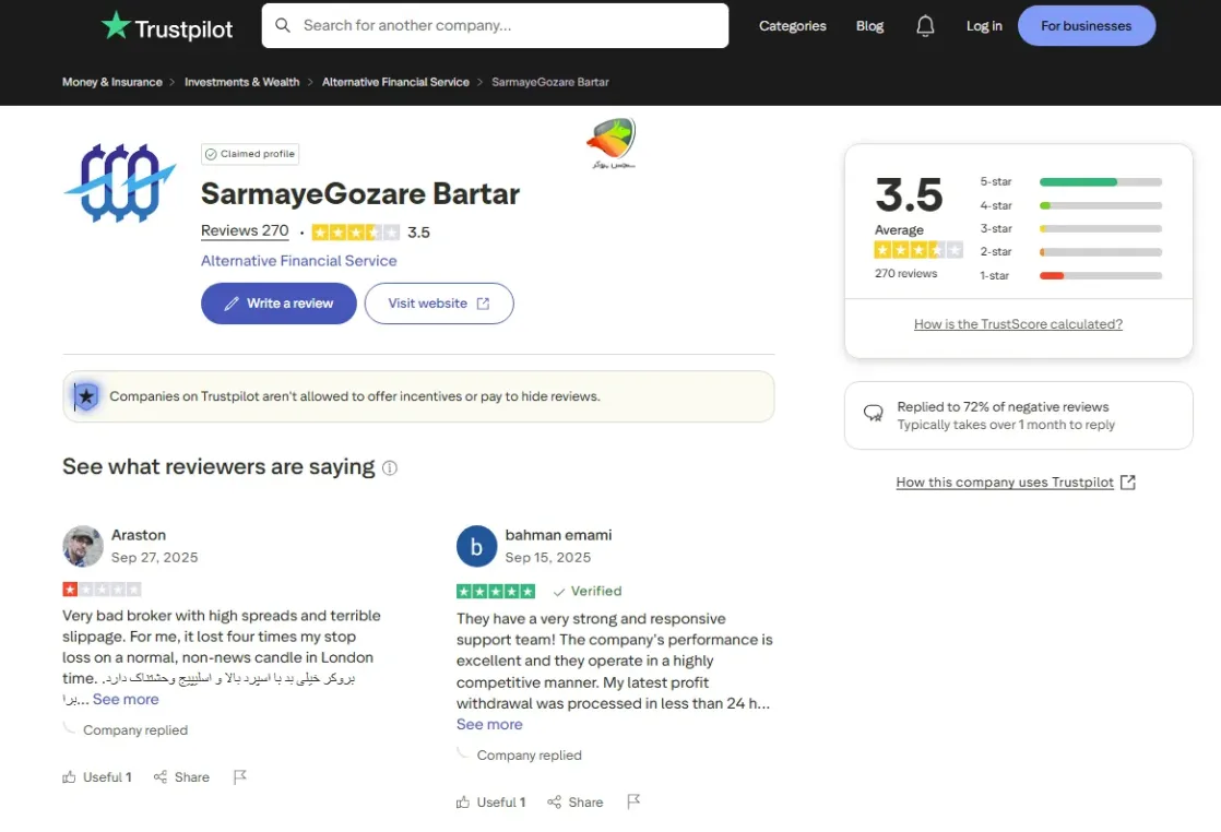 بررسی کلاهبرداری سایت سرمایه گذار برتر