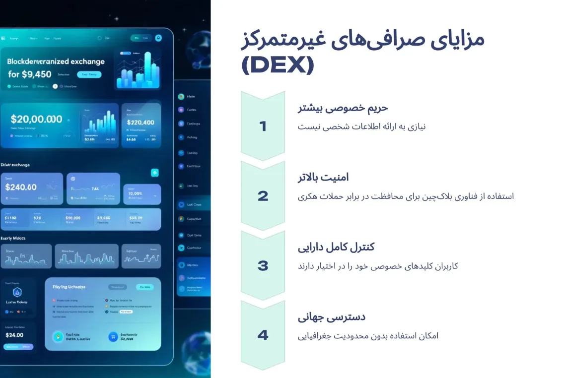 مزایای صرافی غیرمتمرکز