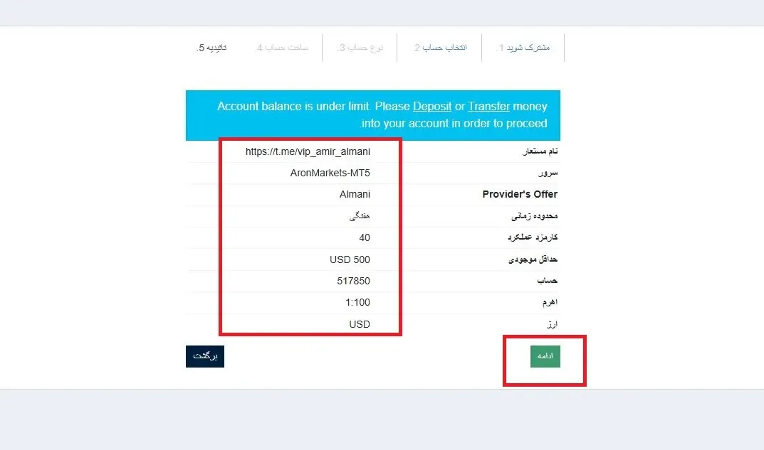 کپی تریدینگ بروکر آرون گروپس مرحله آخر