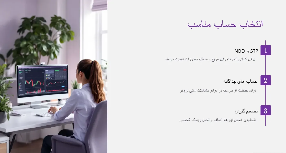 انتخاب بهترین نوع حساب فارکس بین ndd و stp