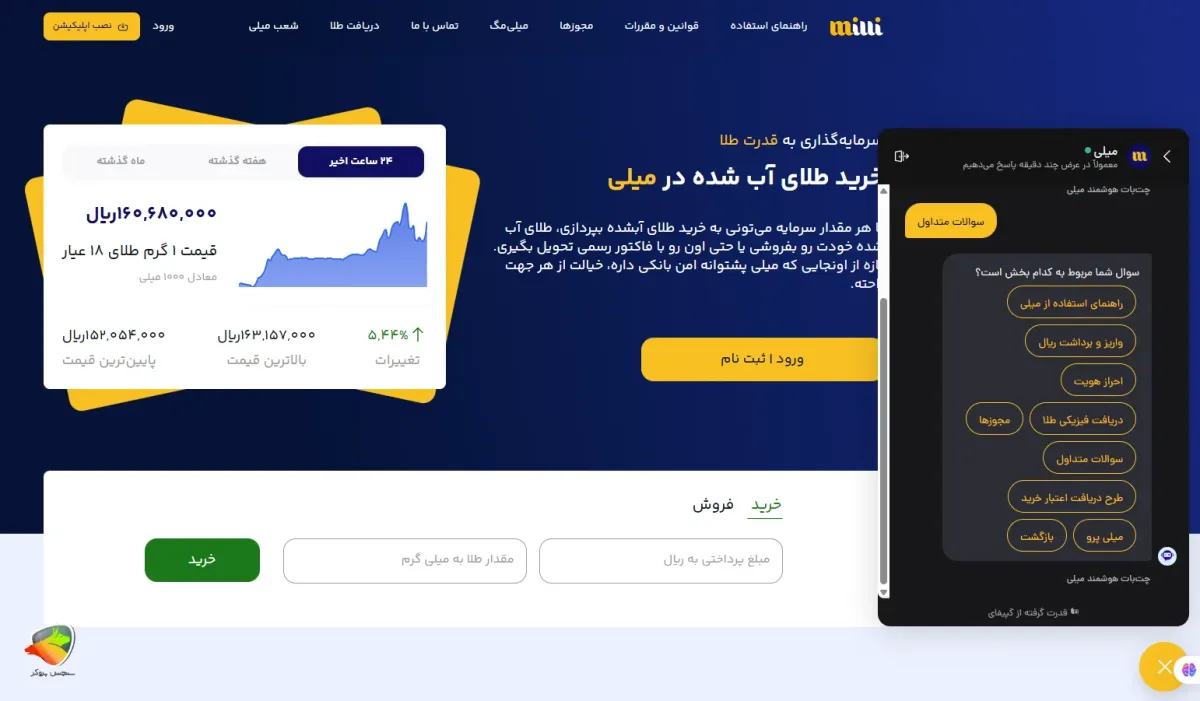 راه‌های تماس با میلی