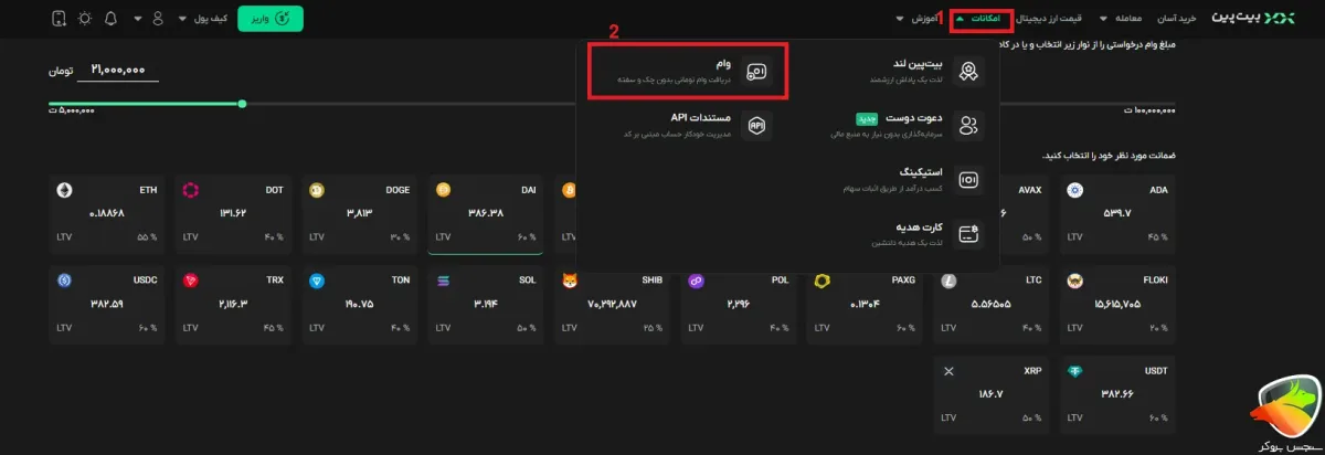 شرایط وام بیت پین