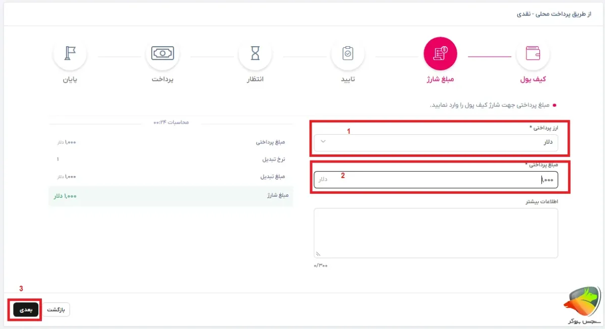 مراحل واریز و برداشت در تاپ چنج