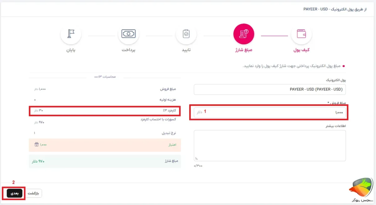 واریز و برداشت تاپ چنج با payeer