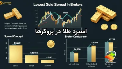 بروکرهایی با کمترین اسپرد طلا