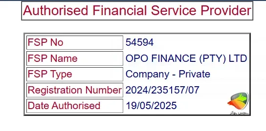 مجوز FSCA آفریقای جنوبی Opofinance بروکر