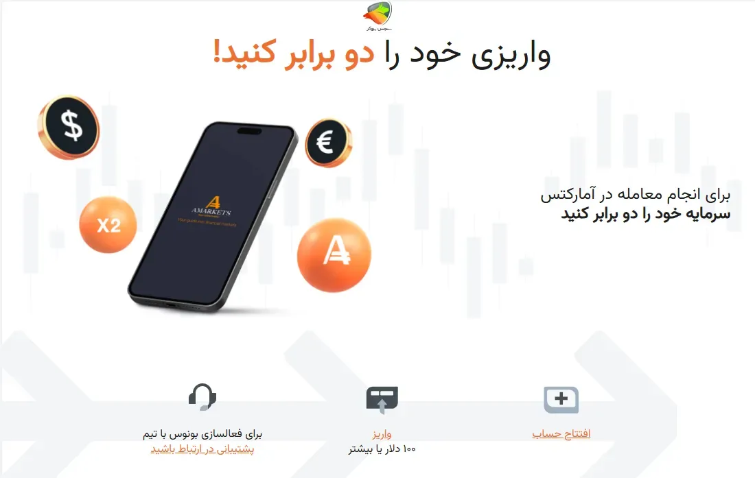 بونوس دو برابری واریز (بونوس واریز آمارکتس )