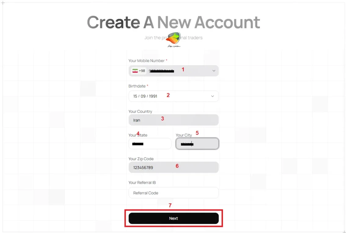 ثثبت نام پراپ تریدینگ بروکر یونیکورن مرحله 3