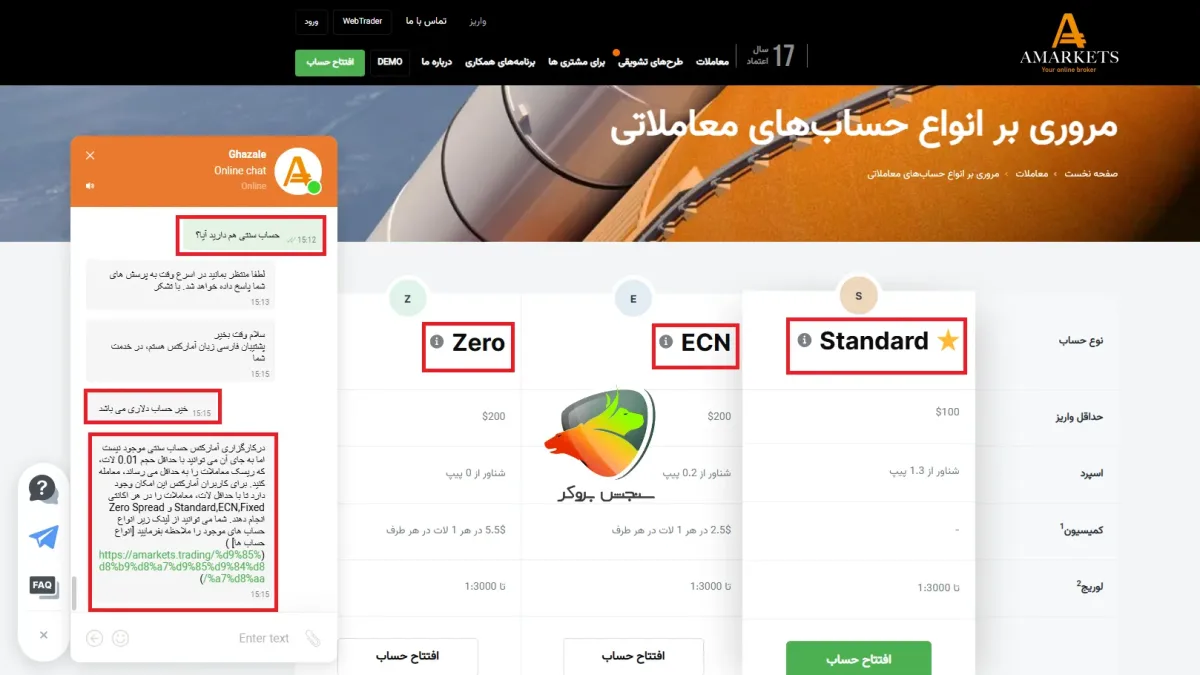 بررسی حساب سنتی آمارکتس از طریق پشتیبانی