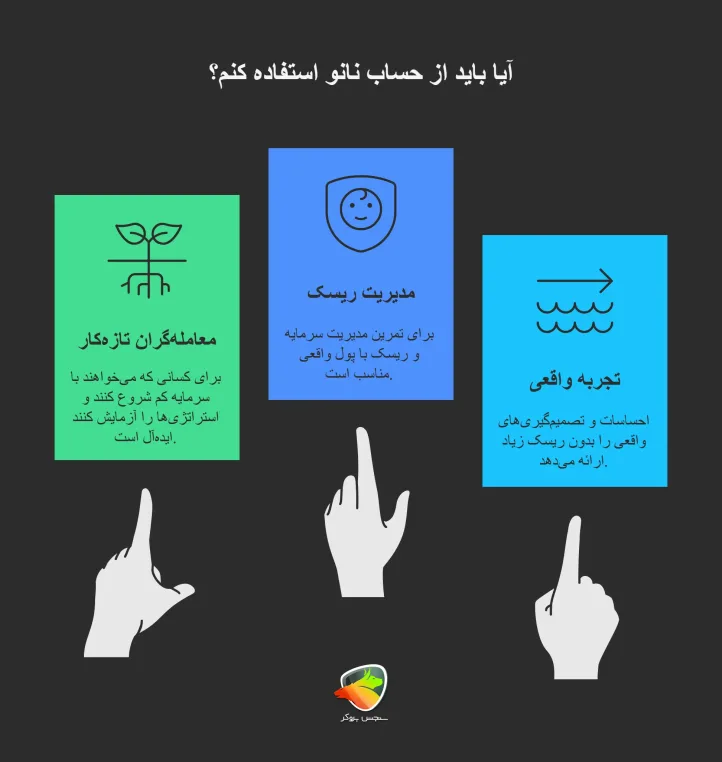 آیا باید از حساب نانو آرون گروپس استفاده کنیم؟