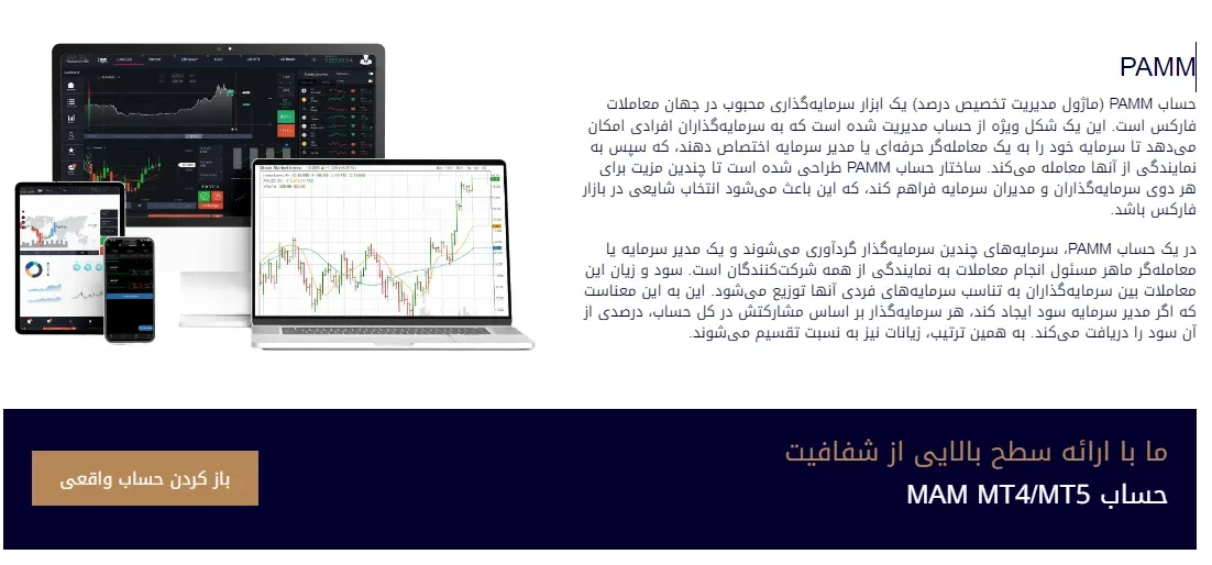 حساب PAMM در بروکر GTCFX