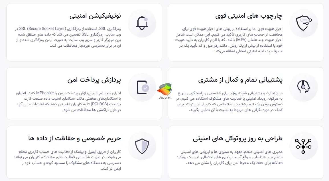 امنیت حساب کاربری در تاپ چنج