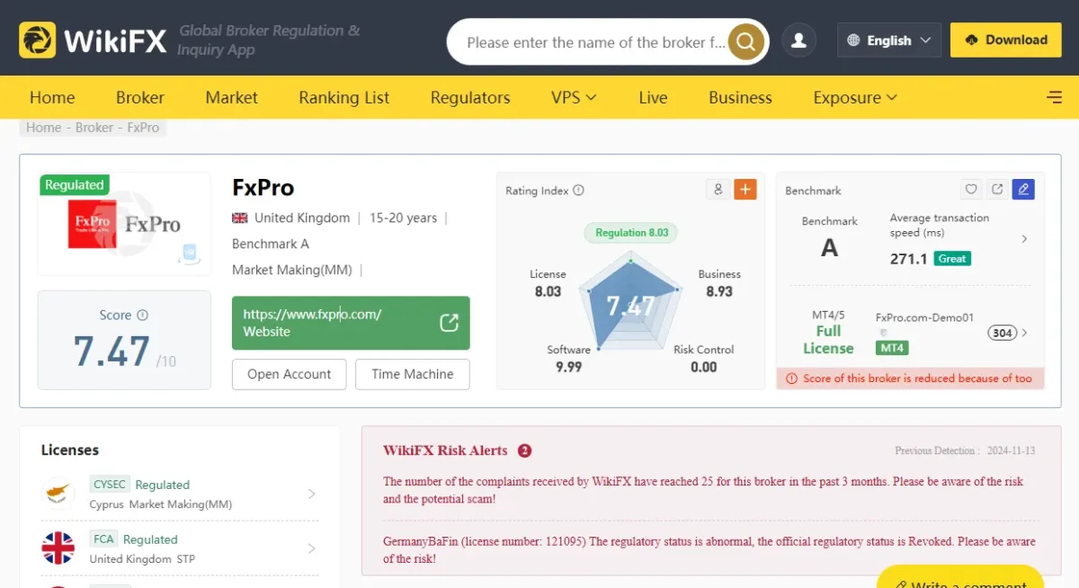 نظرات بروکر fx pro در ویکی