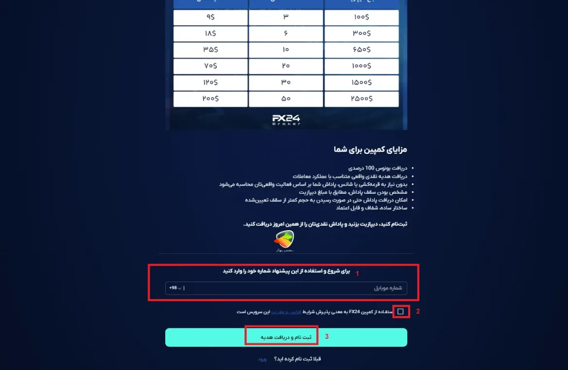 نحوه ورود و ثبت‌نام در کمپین دیپازیت پلاس