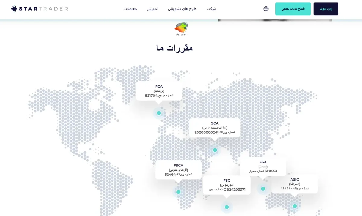 اعتبار بروکر استار تریدر star trader از نظر رگولاتوری