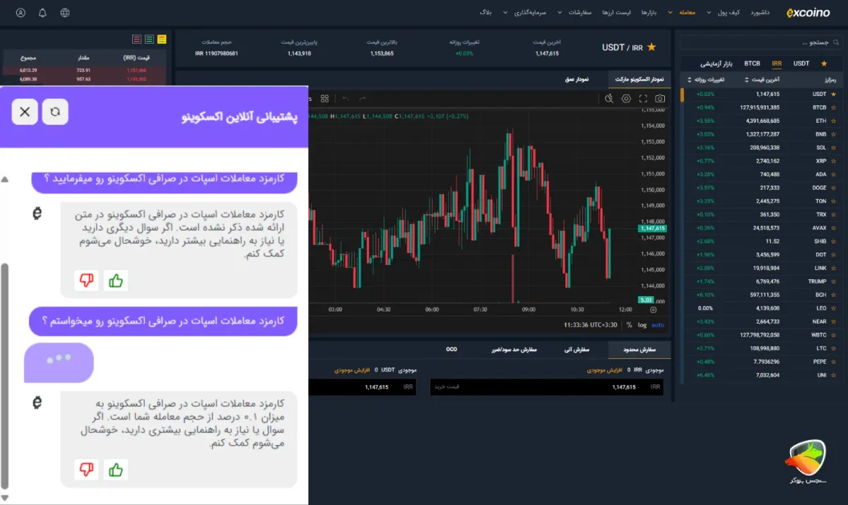 صرافی اکسکوینو (Excoino)
