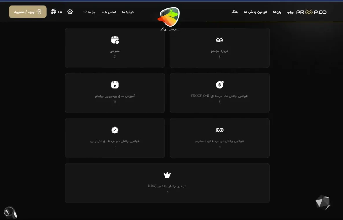 قوانین و مقررات پراپ پراپکو