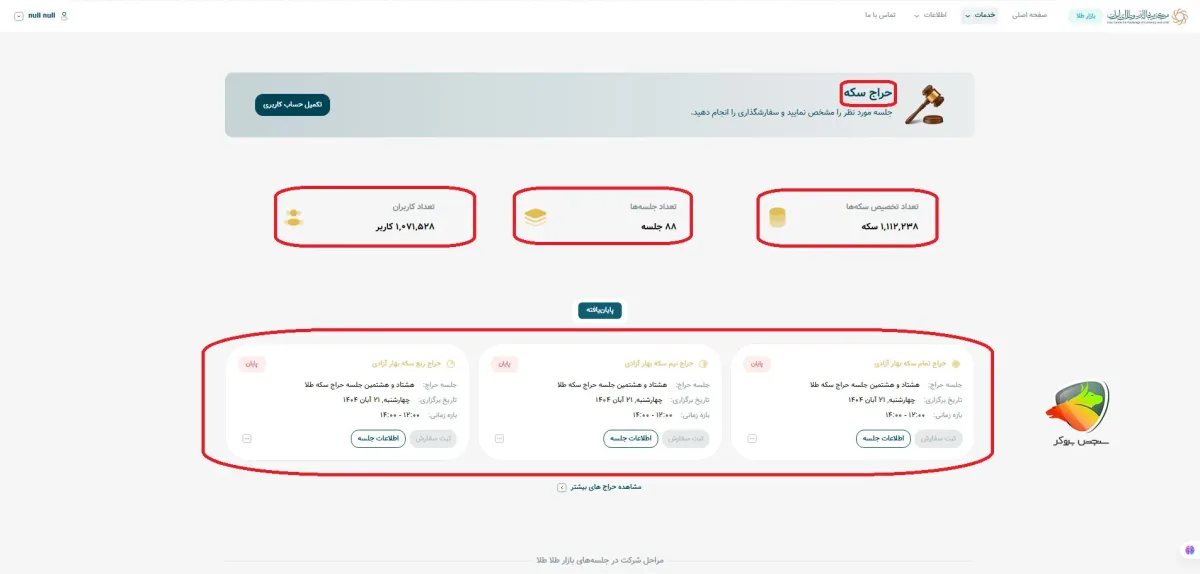 بررسی خدمات سایت مرکز مبادله ارز و طلا