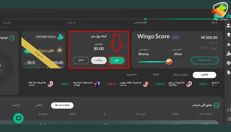 واریز و برداشت از وینگو مارکتس