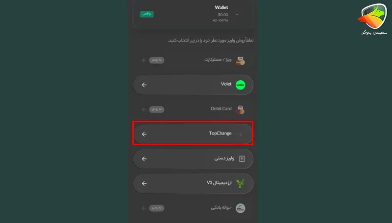 واریز و برداشت از وینگو مارکتس
