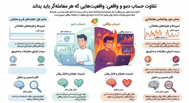 تفاوت حساب دمو و حساب واقعی کپیتال اکستند