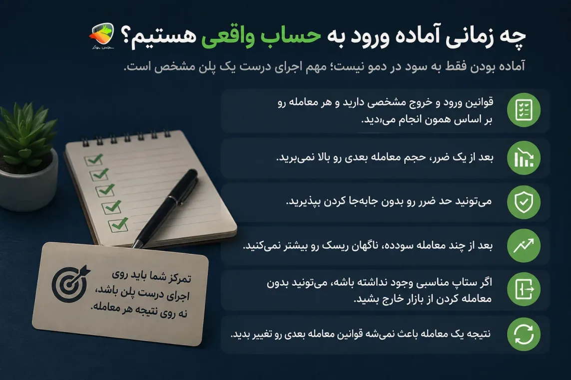 چه زمانی وارد حساب ریل بشم؟